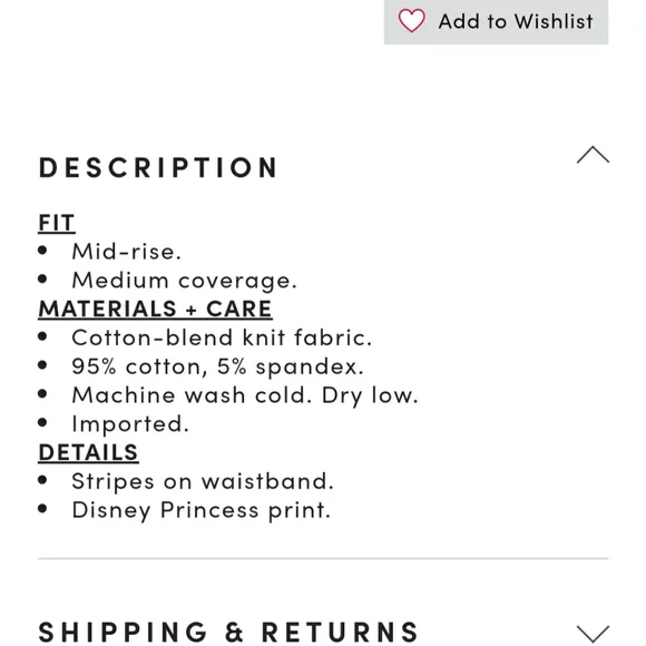 NWT Torrid Hipster Disney Princess Cotton Panty Underwear - Picture 5 of 8